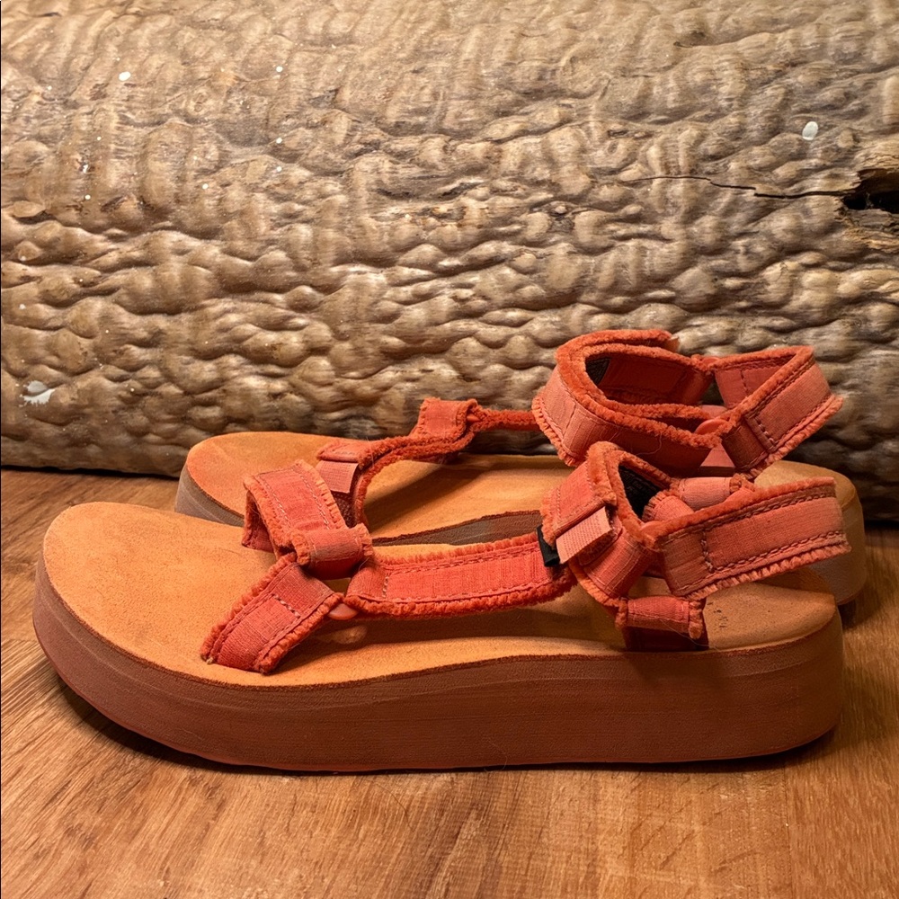 Teva Platform Sandals Coral Pink Hiking Sandals Women’s 7 Gorpcore Summer Y2K - Picture 5 of 9